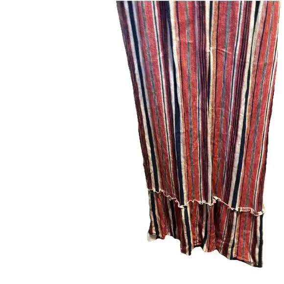 Cotton Bleu Maxi Dress Size L Y2K Boho Festival Hippie Retro Casual Beachy - Picture 4 of 12